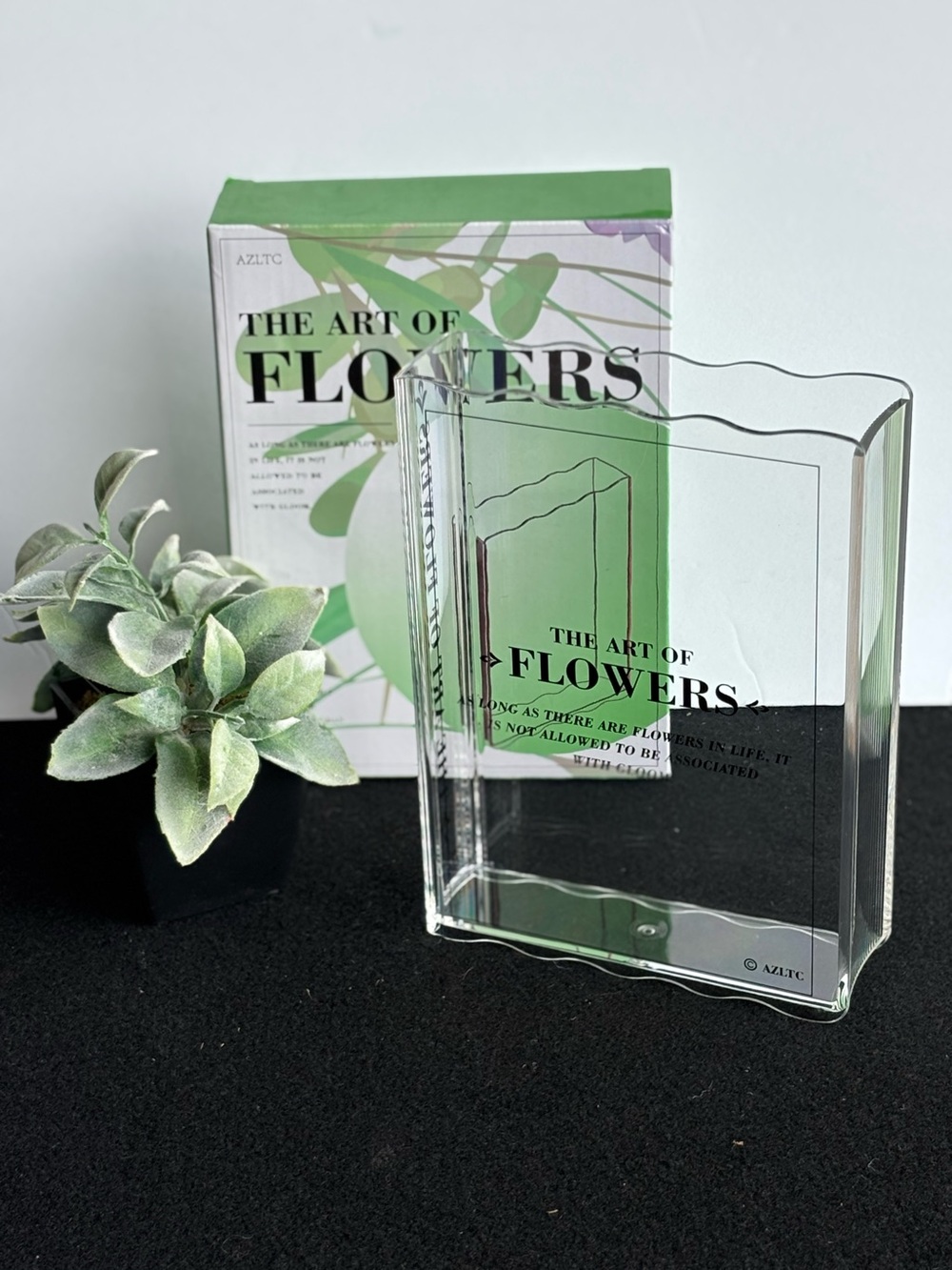 Clear Glass Picture Frame - The Art of Flowers Container